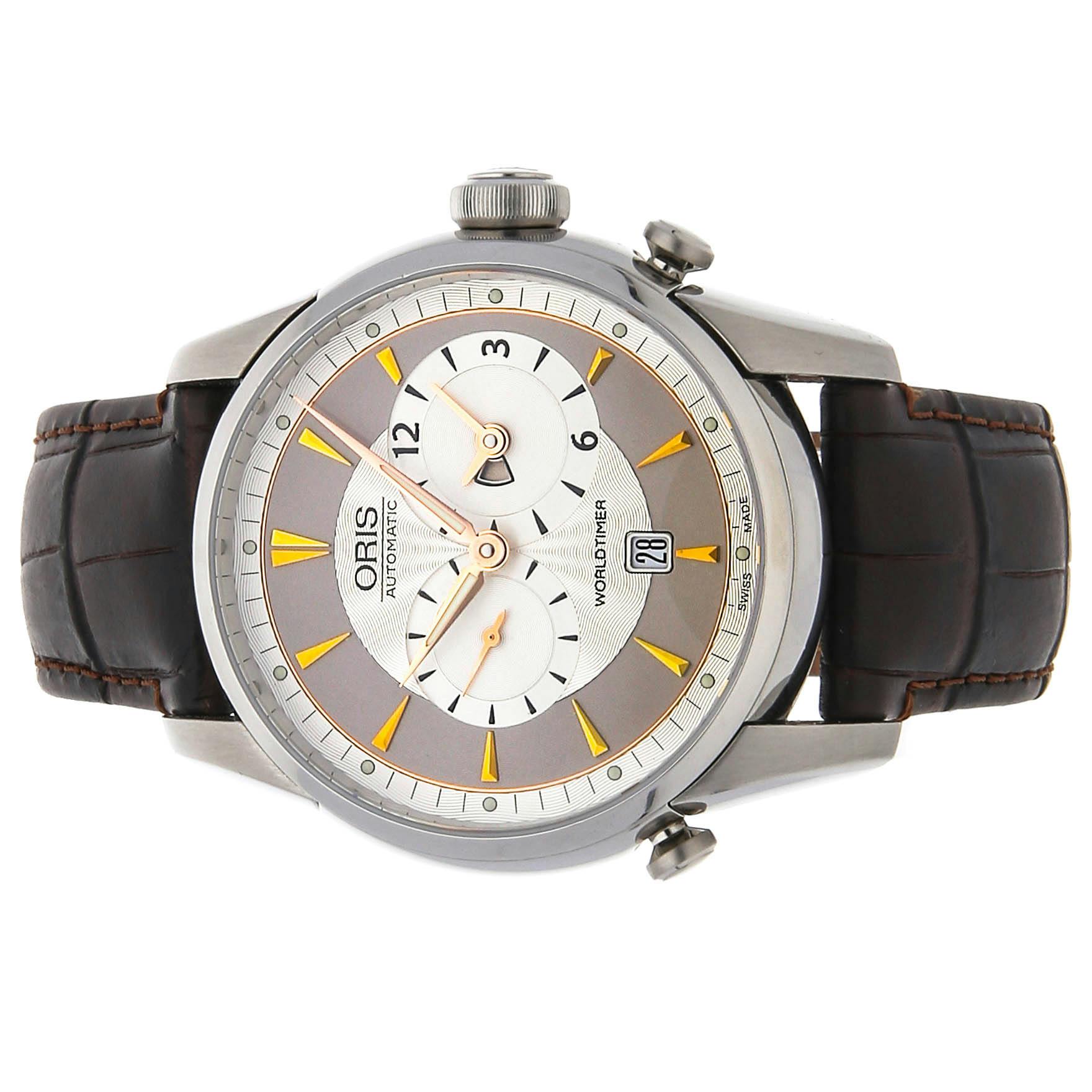 Oris Artelier Worldtimer 690 7581 4051LS Govberg Jewelers